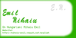 emil mihaiu business card